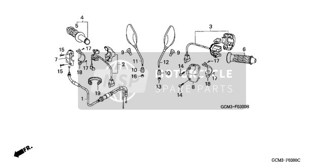 53168GCM900, Holder, Throttle Housing, Honda, 2